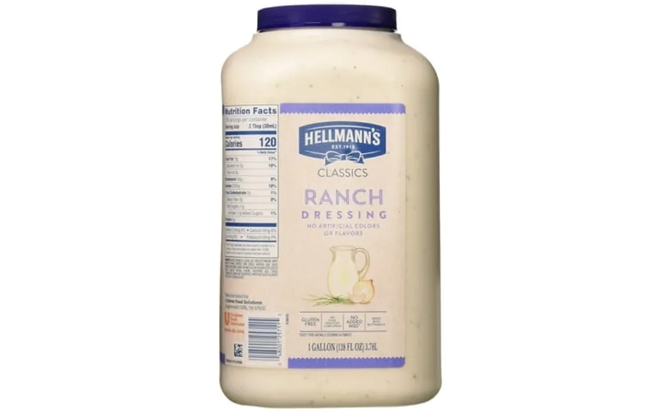 4 Packs Hellmans Creamy Ranch Dressing 1 Gallon