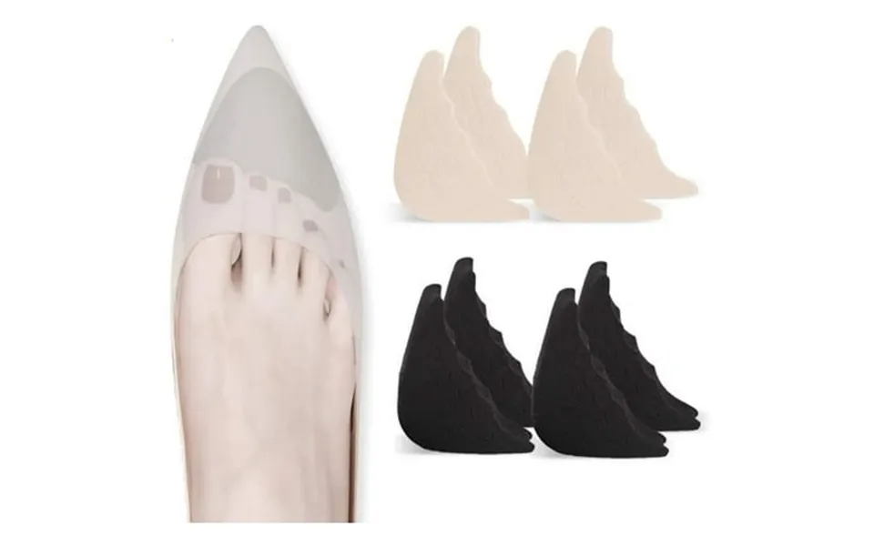 4 Pairs Toe Filler Inserts Adjustable Toe Plug Reusable Shoe Filler For Too Big Shoes For Women Men Unisex Pumps Flats S