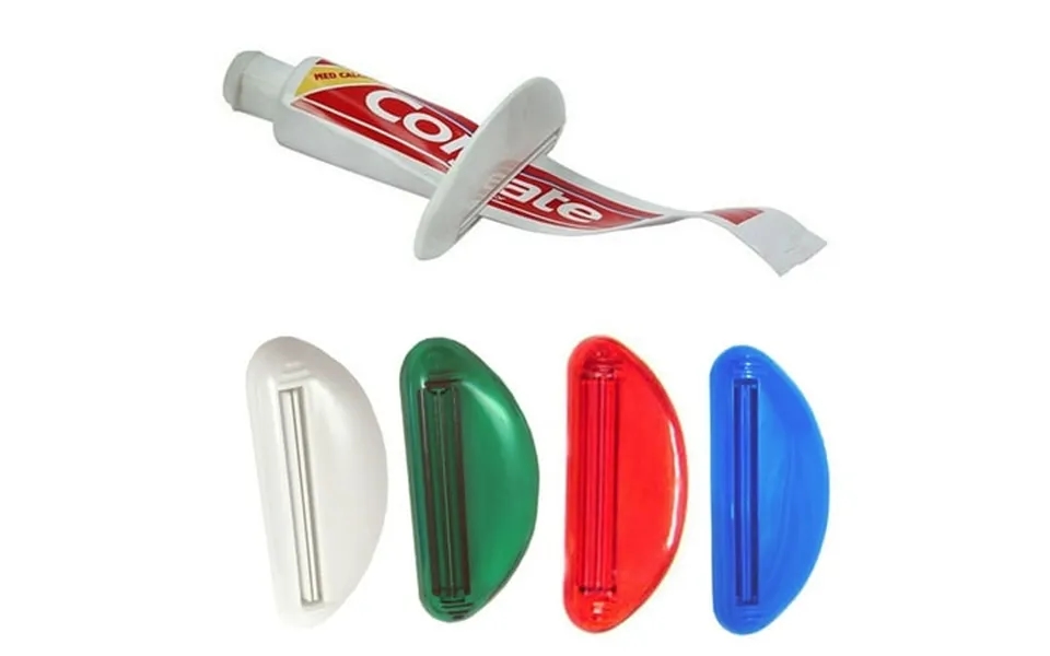 4 Toothpaste Squeezer Plastic Tube Ez Dispenser Bathroom Extract Holder Rolling