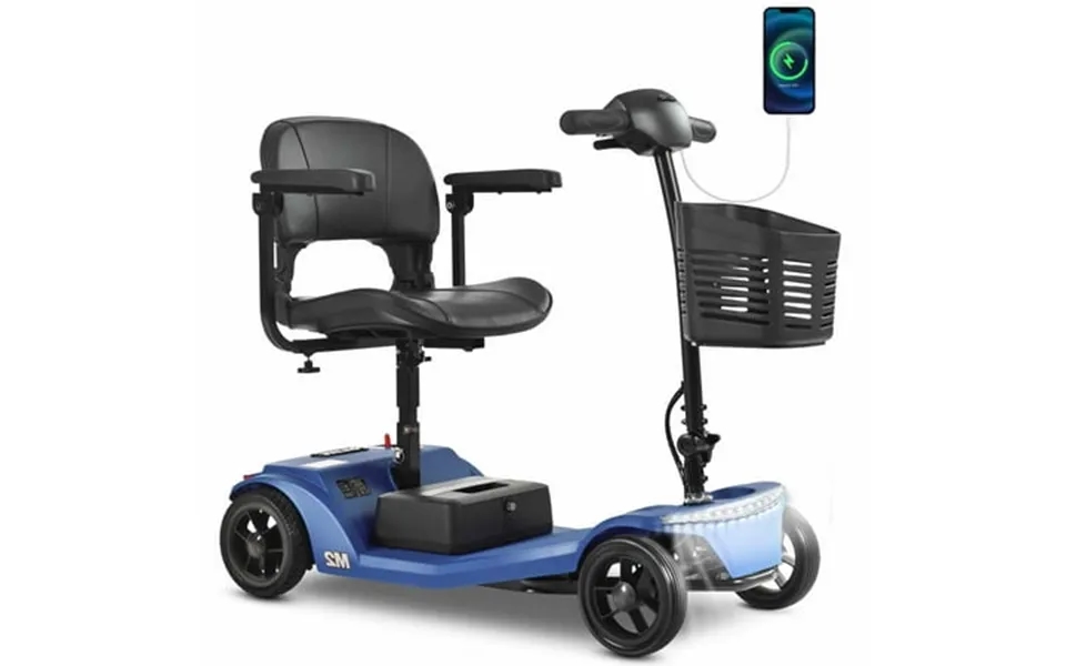 4 Wheel Mobility Scooter Portable Electric Motorized Scooters For Seniors Long Travel Lightweight Compact Scooter With W