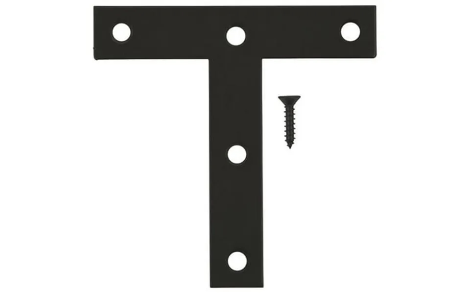 4 X 4 X 4 In. Steel Mending T-plate Black - Pack Of 20