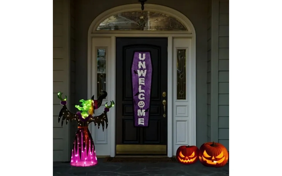 47 Pre-lit Cackling Green Witch