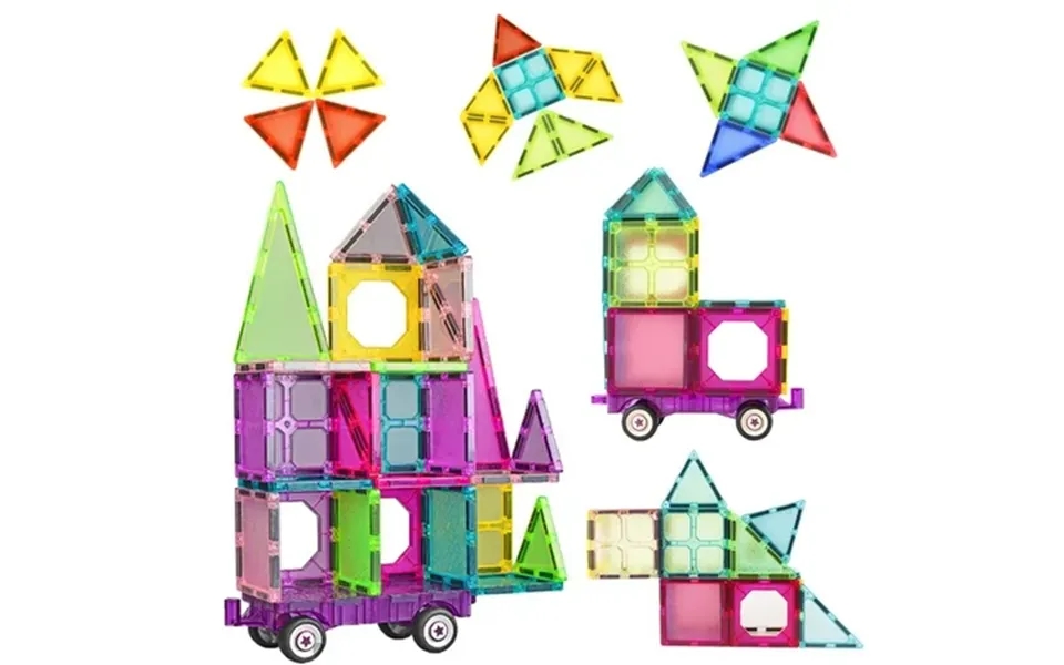 47-piece Magnetic Building Tiles Starter Set For Kids Magnetic Building Blocks Set