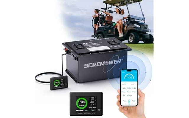48v 105ah Bluetooth Lithium Golf Cart Battery 200a Bms With Monitor & App Deep Cycles Lifepo4 Rv Batteries 10 product image