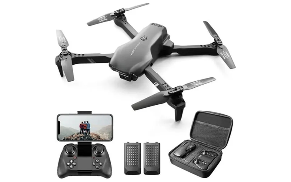 4drc V8 Drone With 720p Hd Camera For Adults And Children Fpv Real-time Video 3 Modular Batteries And Storage Bag Black