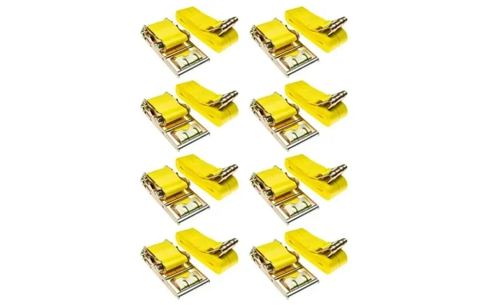 4in X 40 Heavy-duty Ratchet Strap With Flat Hooks - 8 Pack