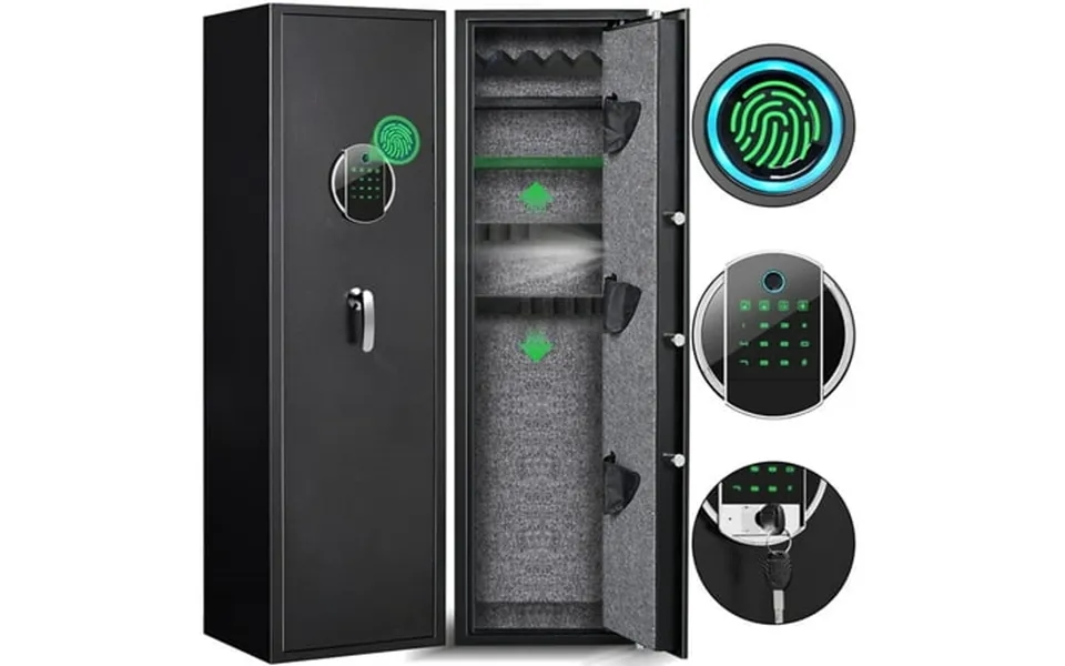 5-8 Fingerprint Digital Gun Safe Fast Response Household High-strength Steel Fireproof And Anti-theft Long Gun Cabinet F