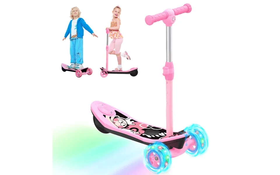 5 Mini Kids Kick Scooter Led Lighted Wheels And 2 Speeds Lean-to-steer & Widen Anti-slip Deck 3 Wheel Scooter For Boys &