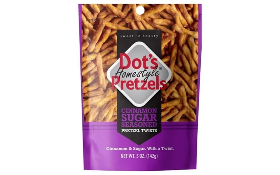 5 Oz Bagged Homestyle Cinnamon & Sugar Pretzels Snacks - Pack Of 10