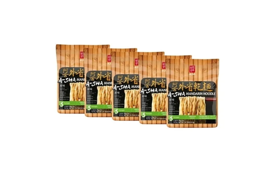 5 Pack Asha Original Sauce Medium Width Mandarin Ramen Noodles 5 Count 16
