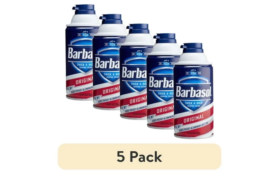 5 Pack Barbasol Original Thick & Rich Shaving Cream For Men 10 Oz