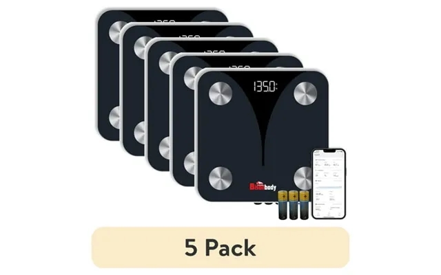 5 Pack Bisonbody Smart Digital Bathroom Scale For Body Weight And Fat Percentage 20 Body Composition Data Detection Dura product image