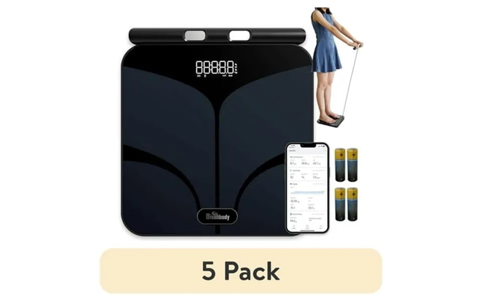 5 Pack Bisonbody Smart Digital Body Scale 29 Health Metrics For Advanced Fitness Enthusiasts Durable Tempered Glass 8 Hi