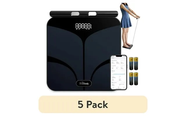 5 Pack Bisonbody Smart Digital Body Scale 29 Health Metrics For Advanced Fitness Enthusiasts Durable Tempered Glass 8 Hi product image