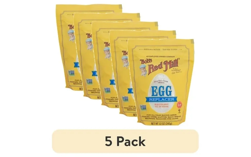 5 Pack Bob S Red Mill Gluten Free Vegan Egg Replacer Shelf Stable 12 Oz Plastic Pouch