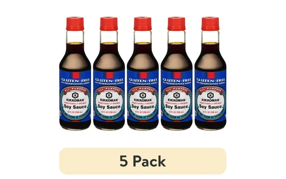 5 Pack Kikkoman Gluten-free Soy Sauce 10 Fl Oz