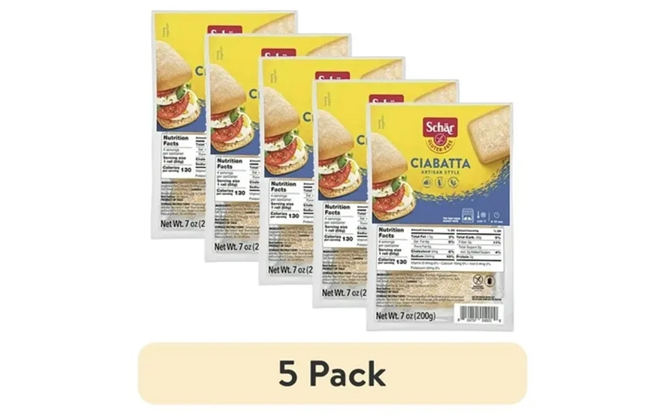 5 Pack Schar S Gluten Free Ciabatta Rolls - Case Of 6