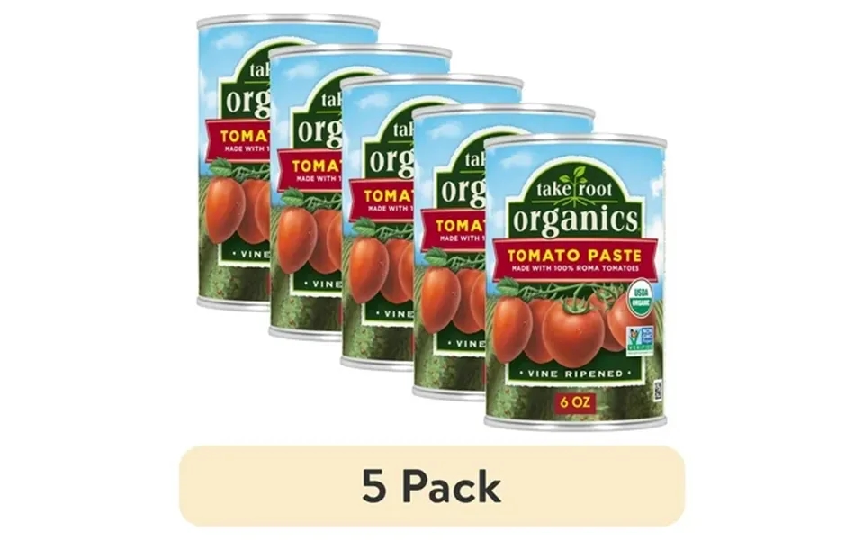 5 Pack Take Root Organics Tomato Paste 6 Oz Can