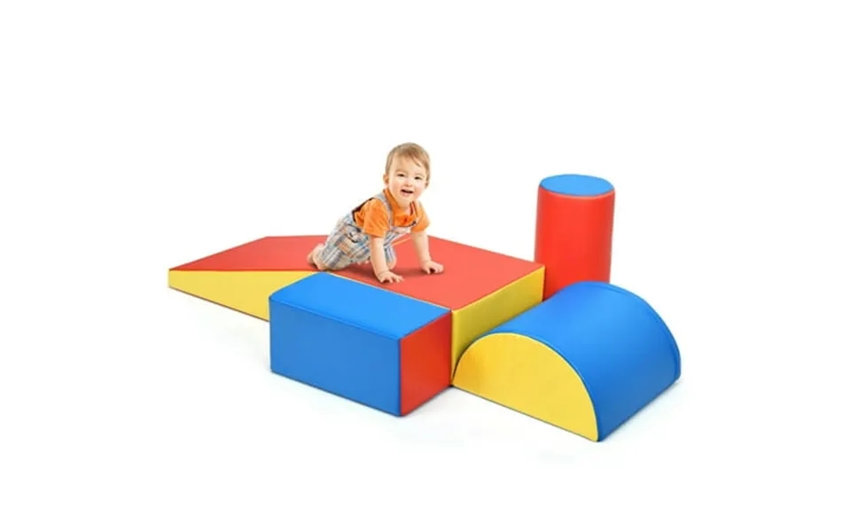 5 Piece Climb And Crawl Foam Activity Play Set Safe Active Climbing Lightweight Interactive Set