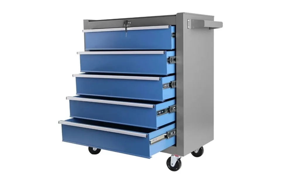 5-drawer Rolling Tool Chest Tool Cabinet On Wheels With Keyed Locking System And Drawer Liners Tool Chest With Link Buck