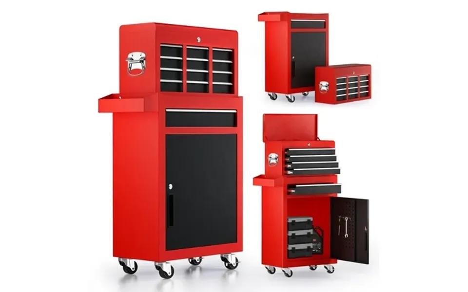 5-drawer Tool Chest Tool Cabinet On Wheels With Keyed Locking System And Drawer Liners Tool Chest With Link Buckle For W