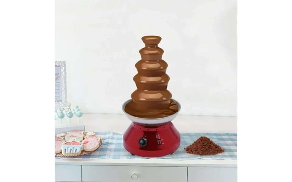 5-tier Stainless Steel Chocolate Fountain With Adjustable Temperature - 7 Lb Capacity For Parties Events And Gatherings
