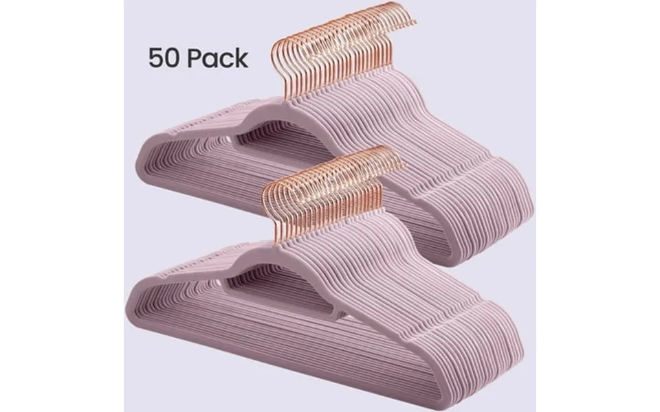 50 Pack Velvet Hangers Clothes Hanger With Swivel Hook Non-slip For Coat Shirt Dress Pants Tie Lavender Purple
