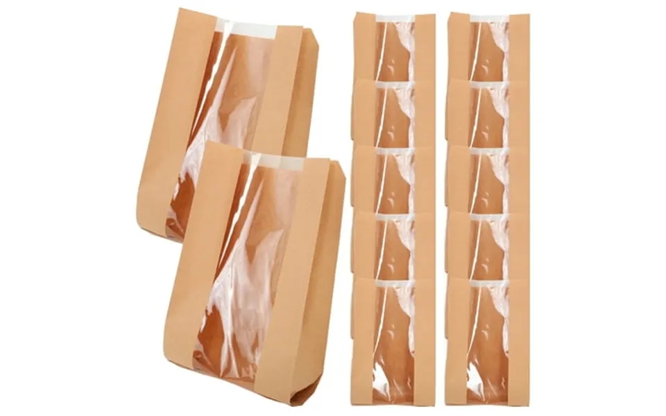 50 Pcs Bread Bag Air Fryer Parchment Paper Liners Cellophane Package Bags Brown