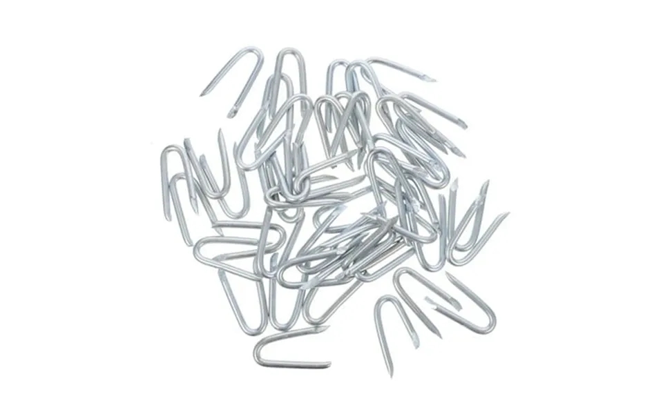 50 Pcs Metal Fence Wire Mesh U-shaped Nails Galvanized Barbed Fencing Staples Poultry Stakes