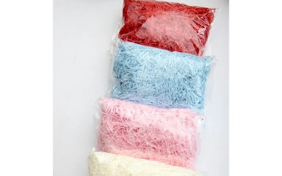 500g Sugar Box Accessories Raffia Grass Filler Candy Box Gift Packaging Accessories Holiday Party Paper Silk-orange Red