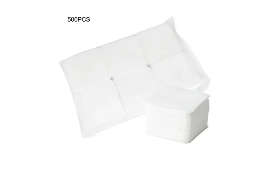 500pcs Disposable Soft Lint Free Nail Polish Remover Cotton Pads Makeup Cleaner Wipes