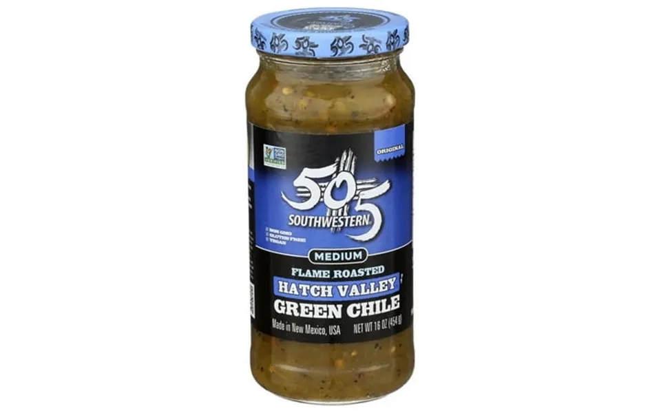 505 Southwestern Hatch Valley Flame Roasted Medium Green Chile Salsa 16 Oz Pack Of 12