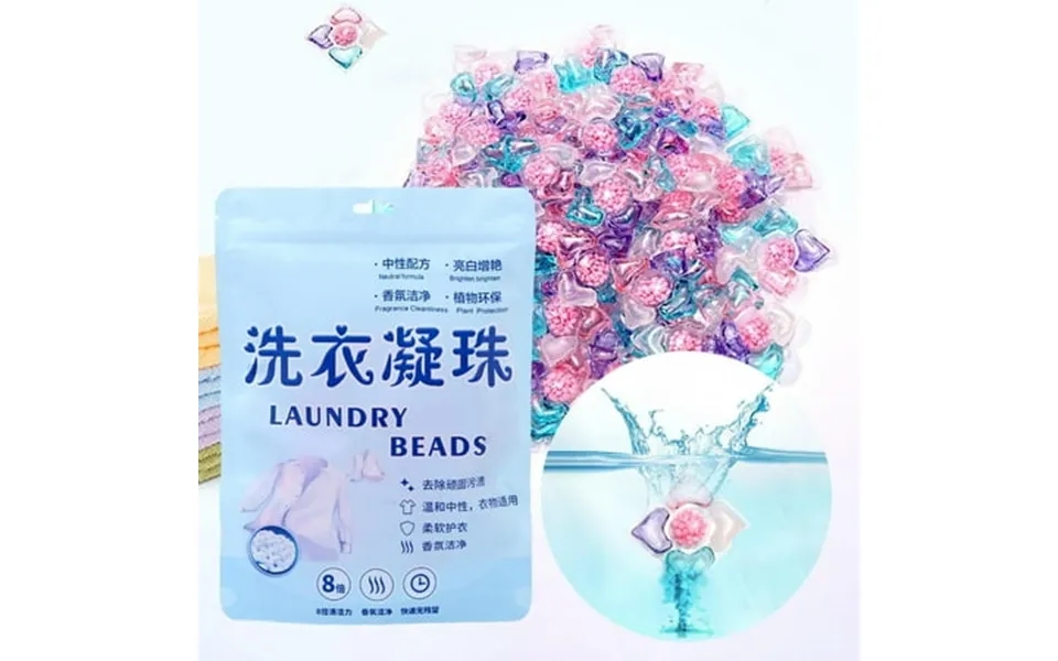 50pcs 5-in-1 Laundry Beads Water-soluble Softener Laundry Fragrance Enhancer Laundry Detergent Long-lasting Fragrance