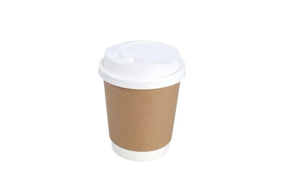 50pcs 8oz Disposable Thicken Kraft Paper Cups For Juice Coffee Milky Tea For Party Weddings Hot Drinks Takeout - White L