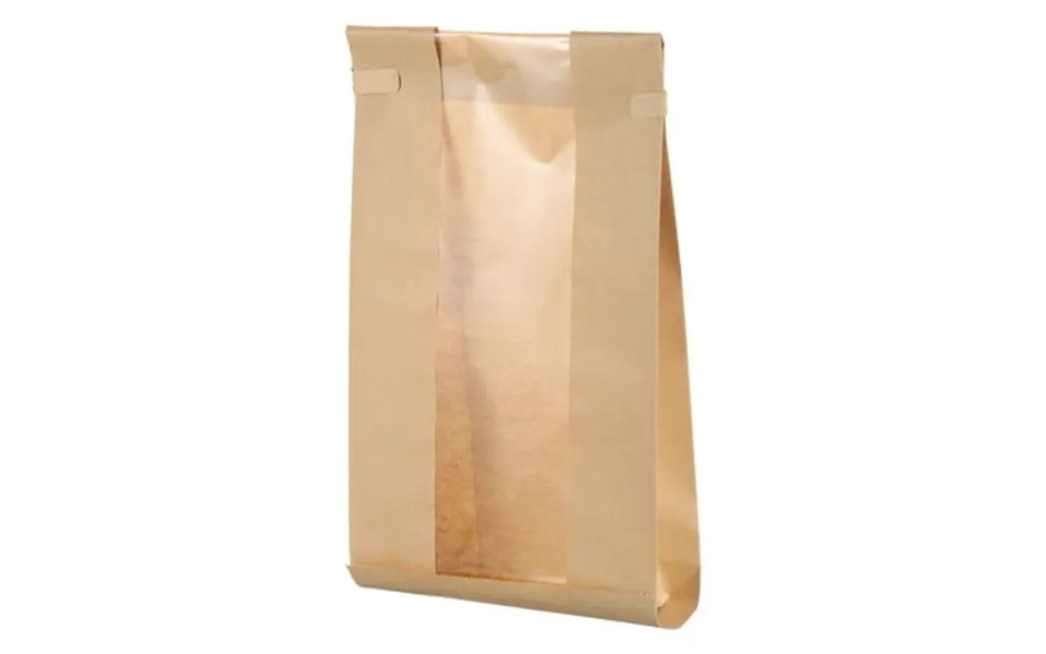 50pcs Bakery Bags With Window Tin Tie Tab Lock Bags Kraft Paper Bags For Cookies Brown 12