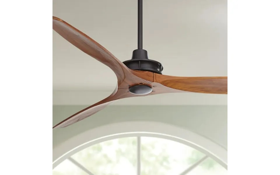 52 Casa Vieja Rustic Farmhouse 3 Blade Indoor Ceiling Fan With Remote Matte Black Walnut Solid Wood For Living Kitchen B