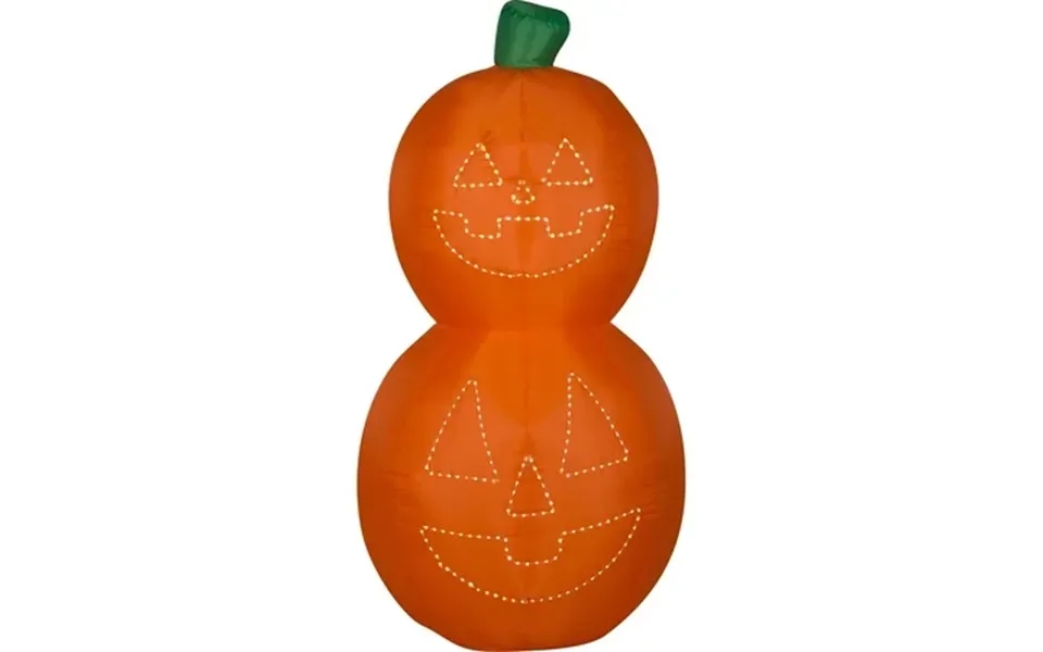 5.5 Ft. H Halloween Yard Inflatables Jack-o-lantern Pumpkin Stack With White Micro Lights