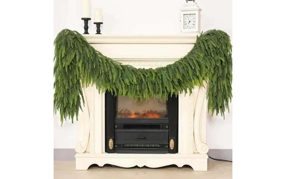 5ft Christmas Norfolk Pine Garland Artificial Pine Needles Xmas Garlands Faux Greenery Garland For Holiday Fireplace Tab