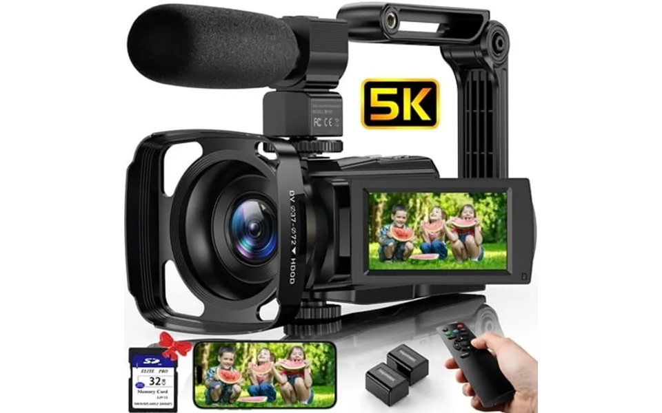 5k Video Camera Camcorder 48mp Uhd Wifi Ir Night Vision Vlogging Camera For Youtube With 32gb Sd Card 16x Digital Zoom T