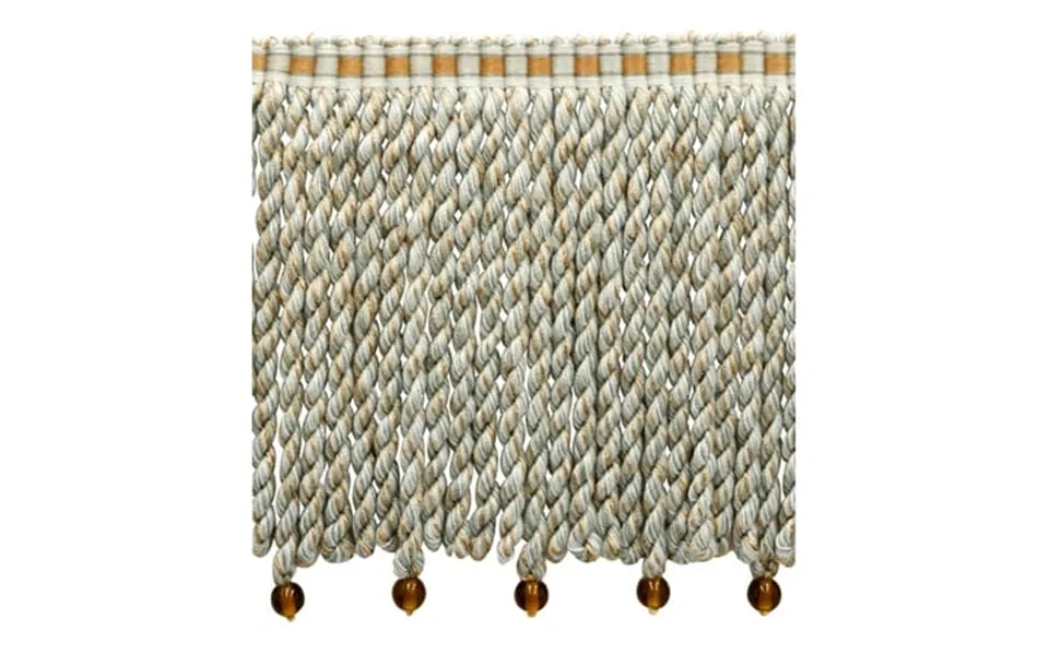 6 15cm Marrakesh Collection Bullion Fringe Trim With Fancy Woven Header Bfrw6 Light Sand Blue Vl05 Light Blue Sand Beige