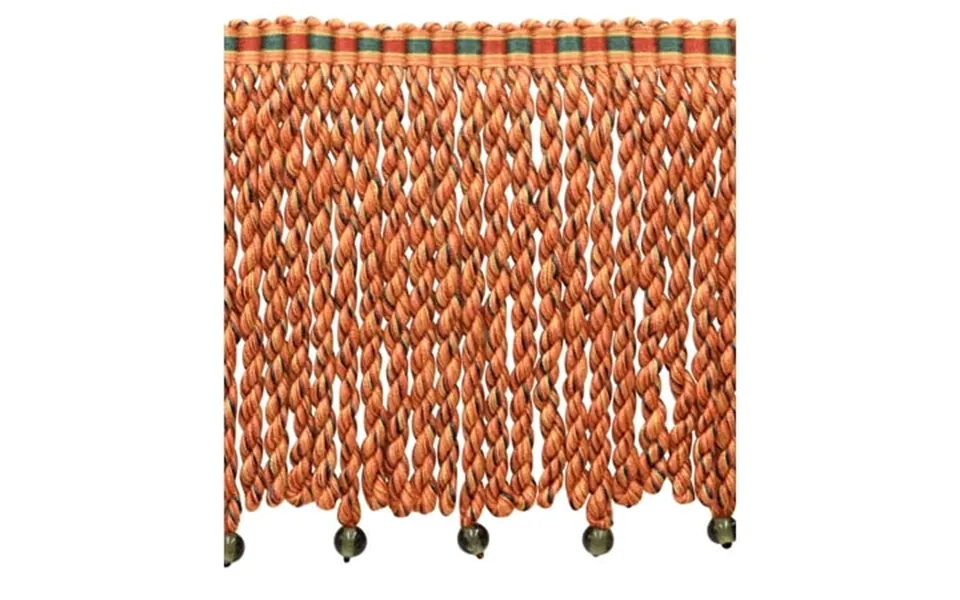 6 15cm Marrakesh Collection Bullion Fringe Trim With Fancy Woven Header Bfrw6 Sedona Orange Vl02 Red Orange Light Orange