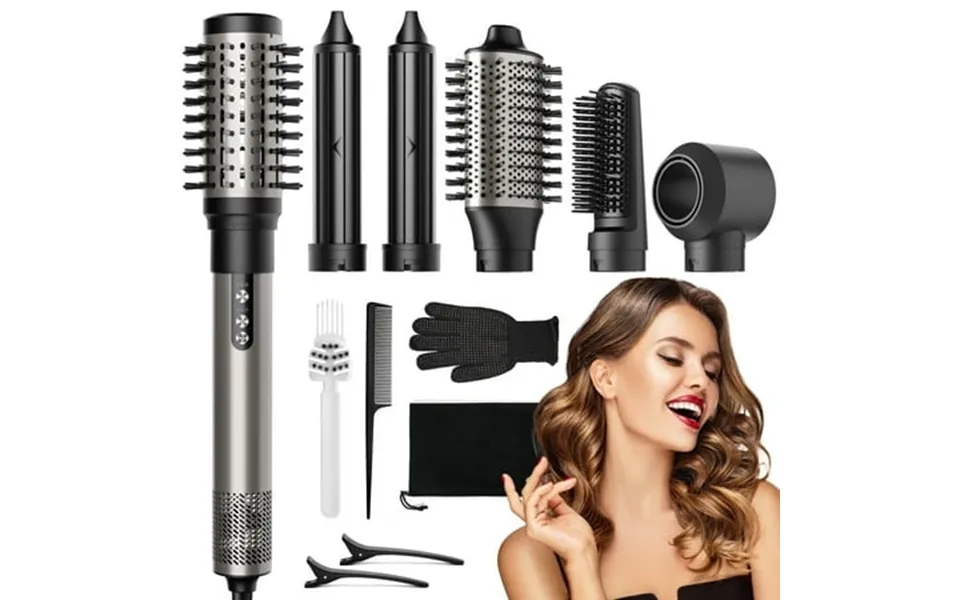6 In 1 Hair Styler Hair Dryer Brush With 110 000 Rpm Ionic Hot Air Brush Set Blow Dryer Brush High-speed Hair Dryer Volu