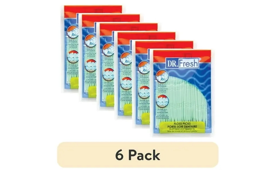 6 Pack Dr. Fresh Floss Picks 100 Count