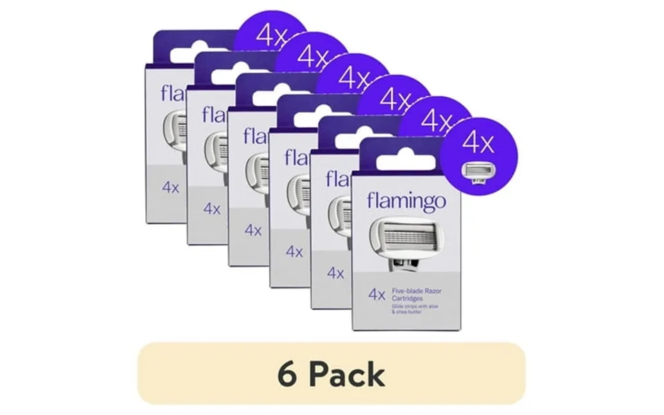 6 Pack Flamingo 5-blade Women S Razor Blade Refills 4 Count