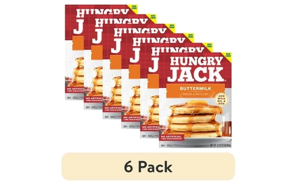 6 Pack Hungry Jack Buttermilk Pancake Mix And Waffle Mix 32 Oz Box