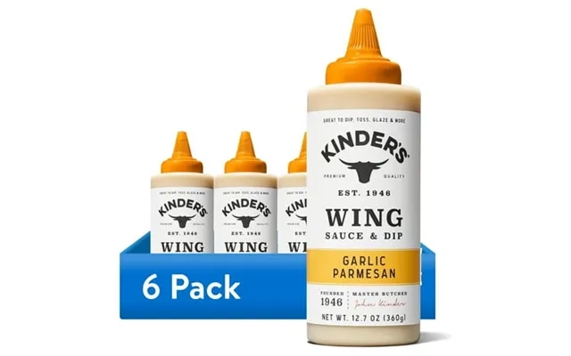 6 Pack Kinder S Garlic Parmesan Wing Sauce And Dip 15.5 Oz product image