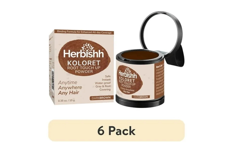 6 Pack Koloret Root Touch Up Powder Dark Brown Powder For Women & Men Instant Root Cover Up For Gray Coverage Hairline C