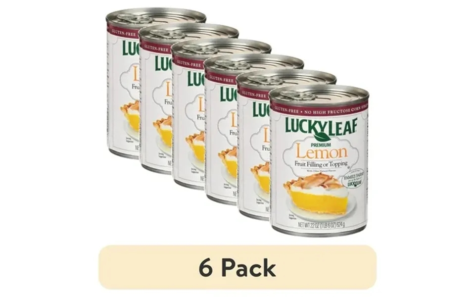6 Pack Lucky Leaf Premium Lemon Fruit Filling Or Topping 22oz Can