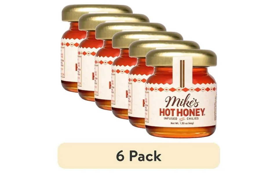 6 Pack Mike S Hot Honey Infused With Chilies Glass Mini Jar 1