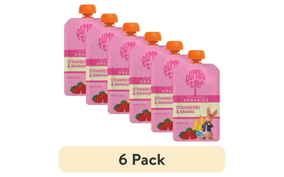6 Pack Pumpkin Tree Peter Rabbit Organics Strawberry And Banana Organic Fruit Snack 4 Oz